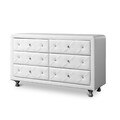 Baxton Studio Luminescence White Faux Leather Upholstered Dresser 109-5420